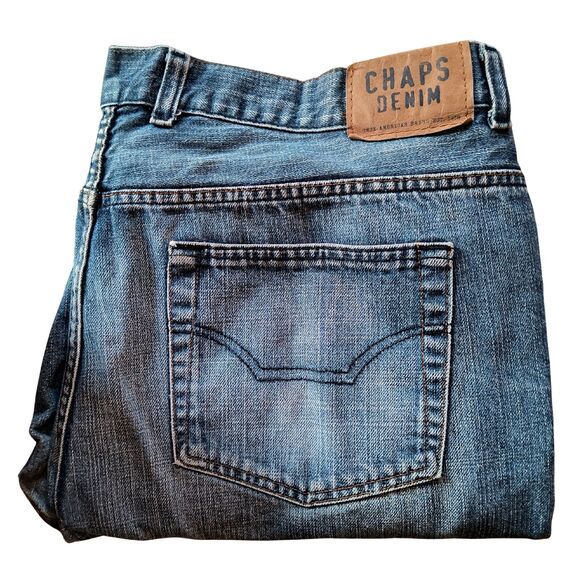 Chaps Jeans Men’s 38x27 Blue Straight Fit Denim - Picture 3 of 4